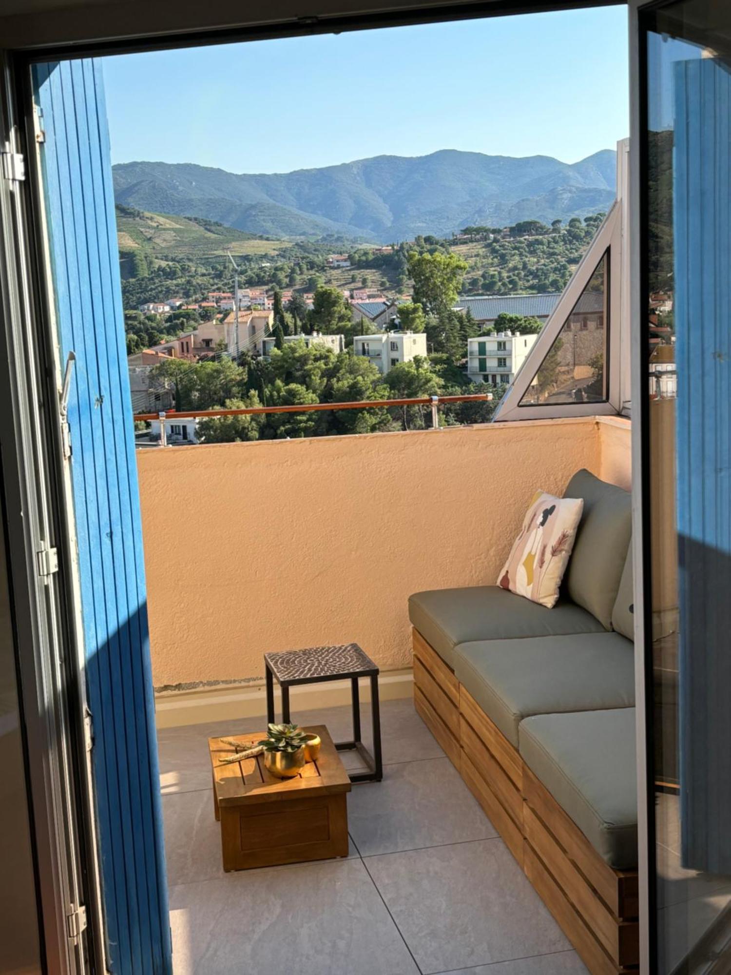 Attique A Banyuls - Vue Mer Et Montagne Exterior foto
